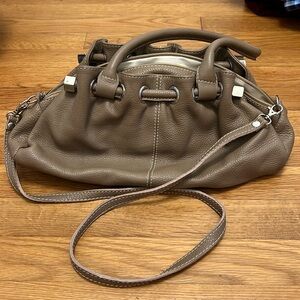 Tan Italian Leather Crossbody/Top Handle Handbag